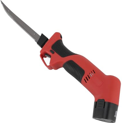 Riuulity Cuchillo Fileteador Eléctrico Inalámbrico, Batería De Litio, 4 Cuchillas, 2 Baterías Recargables, Práctico Bolso, Pesca (Enchufe de la UE)