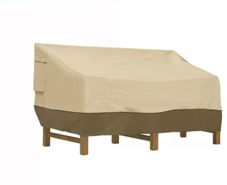 Wasserdichte Abdeckung für Terrassen, Liebessitzer, für Rasen, tiefes Loungesofa, 223,5 x 82,5 x 83,8 cm, Grau und Schwarz, inklusive Bankhussen
