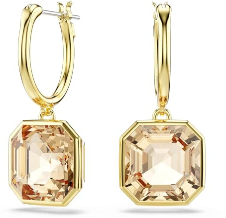 Swarovski Millenia Örhängen, Karamell, Guldpläterad