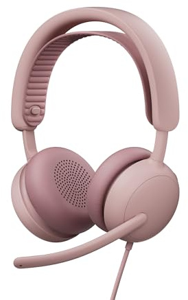 Logitech Zone Wireless 2 ES for Business - Casque sans fil anti-bruit | ANC hybride adaptative, Bluetooth, USB-C et USB-A, certifié Microsoft Teams - Rose