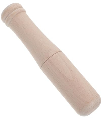 Small Wooden Carving Mallet with Handle for Woodworking | Beech, round Single Piece Build, Comfortable Grip, Khaki Finish, for Raw Wood, Carpenters and Woodworkers