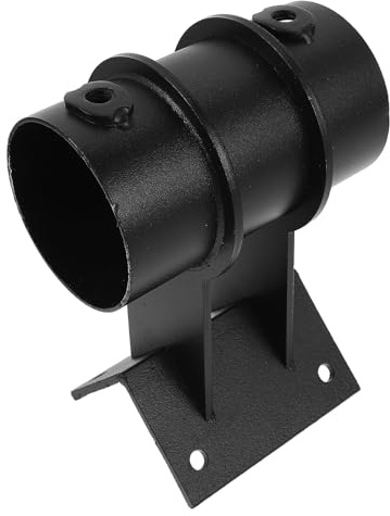 Lurrose Staffa Portaombrellone da Terrazza in Acciaio Regolabile Supporto di Fissaggio per Ombrellone da Esterno per Pali da 3-5 CM Morsetto per Balcone e Giardino Set 2 Pezzi Viti
