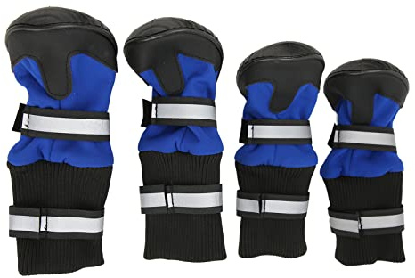 Haofy Husdjursskor Andas Hightop-stövlar för Värme Halkfria Hundskor Av Gummi XL för Utomhusäventyr Värme och Skydd med Andningsbar High-Top-design Håller Tassarna Säkra i Kyla (M)
