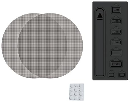 Chiyyak Spelkonsols Dammskyddssats Dammfilter och Portpluggset med Ultrafinmaskigt 0,36 Mm öppning och Silikonpluggar för Pro Slim Disc Digital Console
