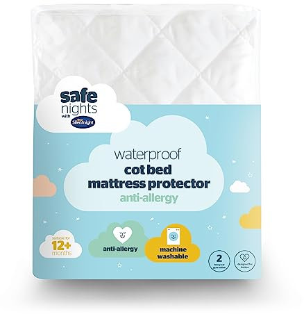 Silentnight Safe Nights Quilted Cot Bed Waterproof Mattress Protector