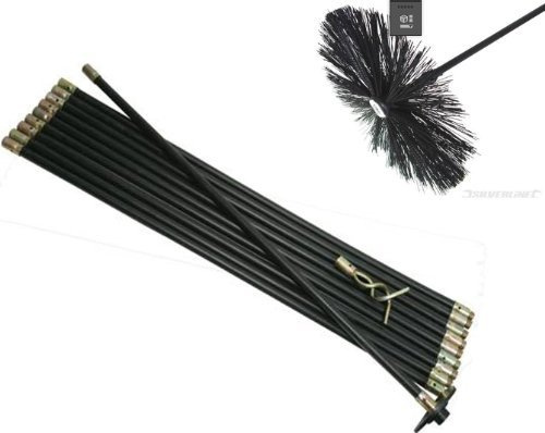 new 13 piece Drain Rod Set Chimney Sweep Sweeping Brush Plunger Worm Screw U27