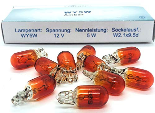 INION 10 Stück-Set KFZ Beleuchtung PROFIWARE Glassockel Lampe Halogen 12V Autolampen (10x WY5W)
