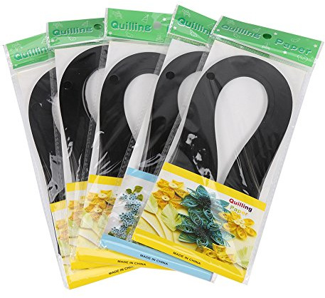 600 Pezzi Quilling Carta, Strisce di Carta per Quilling Strisce di Filigrana Arte, 3 mm di Larghezza