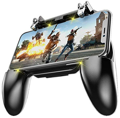 COOBILE Mobile Game Controller for PUBG Mobile Controller L1R1 Mobile Game Trigger Joystick Gamepad for iOS & Android Phone(W10 update)
