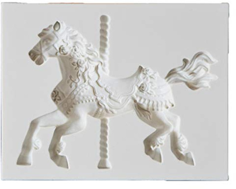 NOWON Karussell Pferd Silikon Fondant Form Kuchen Cupcake Icing Chocolate Decor Form