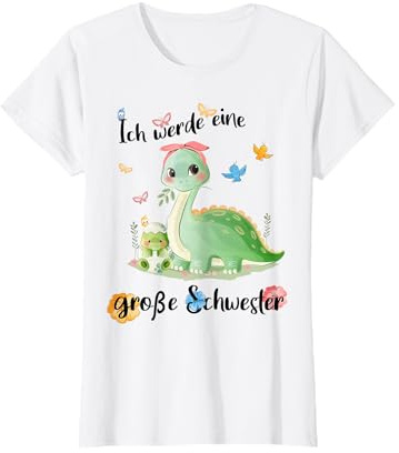 Nachwuchs verkünden Dino Ich werde große Schwester 2027 T-Shirt