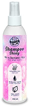 Bellfor Shiny Hundeshampoo – 250 ml. Sensitives Shampoo für glänzendes Hundefell mit Olivenöl, Glycerin & Vitamin E, ohne künstliche Duftstoffe. Geeignet für Hunde mit Kurz- und Langhaar.