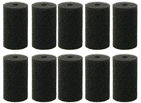Jiakalamo Vorfilter-Schwamm, 10 Stück, Aquarium-Schaumstoff-Schwamm-Rolle, Ansaugfilter-Abdeckung für Aquarien, Aquarien, Pool-Reiniger, Ersatzteile (Größe: 6 x 1 cm)