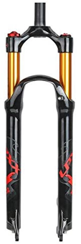 KANGXYSQ Mountainbike Federgabel, 26 27,5 29 Zoll Aluminiumlegierung 1-1/8 Gerades Rohr Schulterkontrolle Scheibenbremse Reise 100mm (Color : A, Size : 27.5inch)