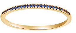 JC Trauringe Damenring Memoire-Ring 585 Gelbgold Verlobungsring mit Saphiren Vorsteckring 110 105SA5 (52 (Ø 16,6 mm))