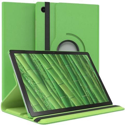 EAZY CASE - Custodia per Samsung Galaxy Tab A8 10.5 tablet Cover protettiva Smart Cover Supporto rotante Astuccio pieghevole 360° girevole con funzione stand Similpelle Verde