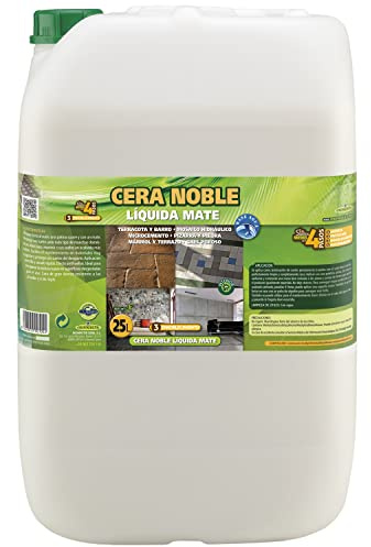 MONESTIR - Cera Noble Líquida Mate para encerado de Barro y suelos de Terracota, Mármol Envejecido y Mosaico Hidráulico - 25 Litros