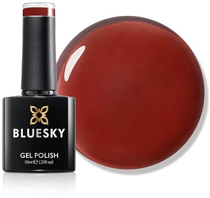 Bluesky Gel Nail Polish 10ml, Volcanic Glow - LBG03, Sheer Red Gel Nail Polish for 21 Day Manicure, Professional, Salon & Home Use, Requires Curing Under LED UV Nail Lamp