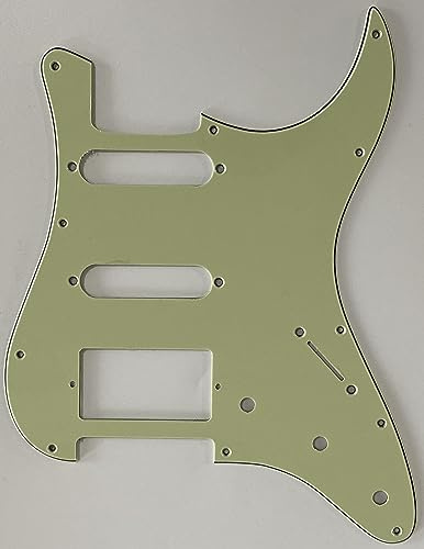 Gitarren-Pickguard für Fender Standard Strat HSS Stratocaster (3-lagig, Vintage-Grün)