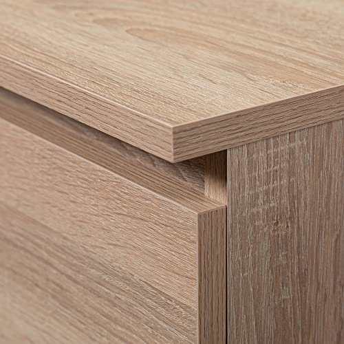 AKORD Bücherregal CLP 80 cm 7 Regale 2 Schubladen und Türen | für Dokumente Bücher für einen Schlafzimmerschrank Bücherregale Laminierte Platte 16 mm | Sonoma Eiche