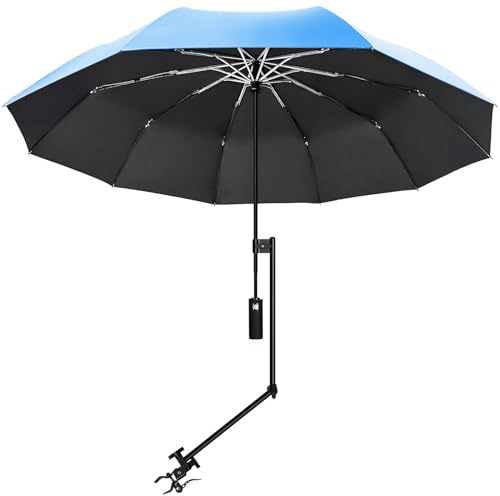 XLINGZA UPF 50+ Beach Umbrella with Adjustable Universal Clamp
