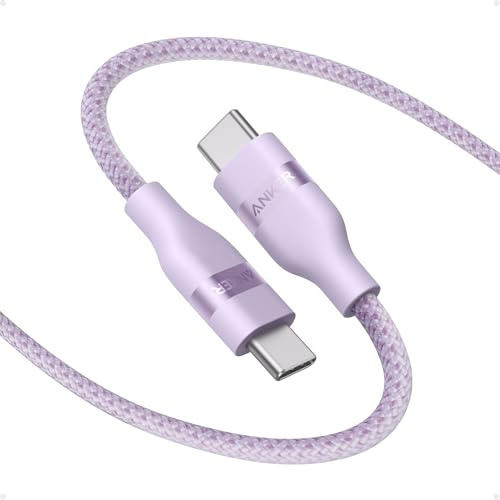 Anker Nano USB-C till USB-C-Kabel 240W, Flätad Flexibel Kabel med Färgglad Design för iPhone 17-serien, MacBook, iPad, Galaxy S24 och Mer