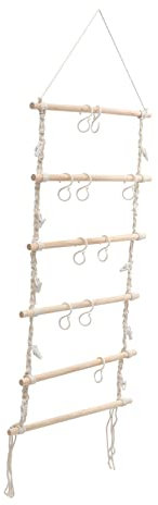 KOMBIUDA Handgefertigter Haarschmuck Organizer Aus Baumwollseil Mit Wandteppich Design Inkl Clips Und S-Haken Hängender Haarklammer Halter Für Haarspangen Und Haarbänder Platzsparende Aufbe