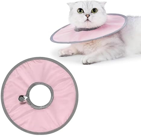 Katzenhalsband, Anti-Lecken, verstellbares Halsband für Katzen | Halsband zur Erholung von Katzen, zur postopperativen Erholung von Kätzchen und Welpen, Anti-Morsure-Halsband (Rosa)