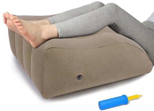 ZYODUOB Inflatable Leg Pillow, Tragbares Keilkissen Beine, Leg Rest Wedge Cushion, Verbessern Sie Die Durchblutung und Reduzieren Sie Schwellungen, für Schlafen, Erholung, Schwangere (Camel)