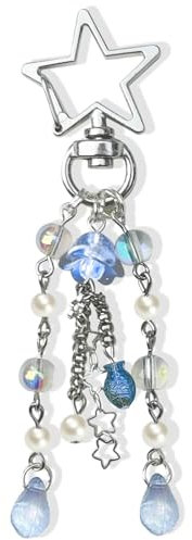 LunarCharm Y2K Ästhetische Stern Zubehör Qualle Schlüsselanhänger Niedlicher Schlüsselanhänger für Mädchen Frauen Taschenanhänger Anhänger y2k accessoires