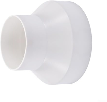 Duct Fan Adapter, Range Hood Exhaust Pipe Reducer Plastic Conversion Joint 125Mm to 110Mm Diameter White, Enhanced Air Circulation