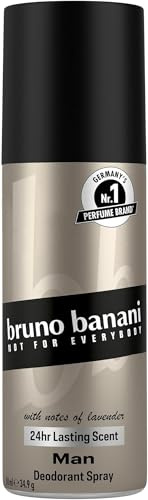 bruno banani Man Deo-Bodyspray, Körperspray mit zeitlos-frischem, orientalischen Herrenduft, 24h lang anhaltend, 50 ml (Packung mit 5)