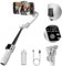 AOCHUAN Cellphone Gimbal for Video Recording w/AI Tracking,3 -axis Vlogging gimbal stabilizer for iphone w/OLED Display, Smartphone Gimbal w/7.8' Extension Rod, Trigger Button Smart V8(White)