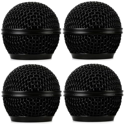 SM58 RK143G Replacement Grille for Shure SM58-LC Cardioid Dynamic Vocal Microphone, with Windscreen, Black Color, 4 Pack