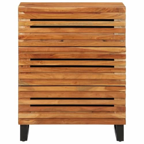 HEFZGDB Sideboard 60x34x75 cm Massivholz Akazie Wohnzimmerschrank Buffetschrank Sideboard Küche Barschrank für Küche Schlafzimmer Abstellraum Arbeitszimmer