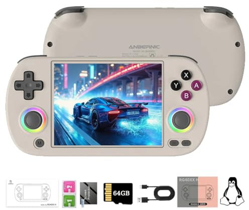 JOYARCH RG40XX H Retro Handheld Game Console with 64GB Memory Card, 4.0-inch IPS Screen Linux System Game Player, Retro Gaming Consoles Preloaded 4800+ Games