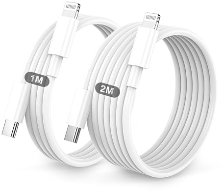 Lightning Kabel USB C 2Pack 1M+2M Für IPhone ladekabel MFi Zertifiziert für Apple Schnellladekabel für IPhone 14/13/12/11/Pro/Pro Max/Mini/XR/XS/XS Max/X/8/7/6/6s/Plus/iPad