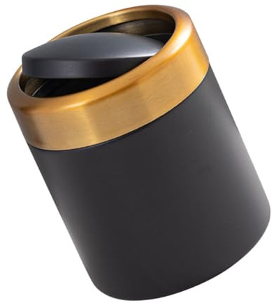Cabilock Mini Poubelle de Bureau Ronde avec Couvercle Poubelle de Comptoir pour Salle de Bain et Chambre Design Élégant