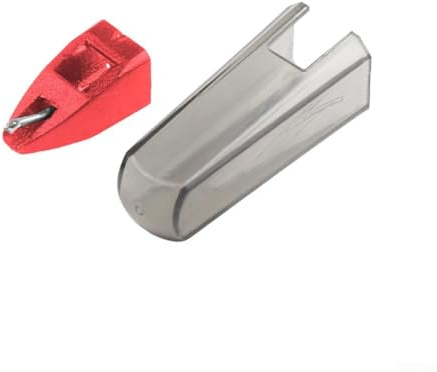 ZWEquipint Para aguja de repuesto compatible con Ortofon, para cartucho de tocadiscos serie Concorde, kit de accesorios de audio negro rojo (rojo)