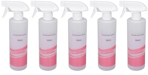 Baxnore Bottiglie spray regolabili da 500 ml bottiglia di nebbia d'acqua ricaricabile con ugello di grilletto ergonomico per la pulizia del giardinaggio piantaggio di plastica tras