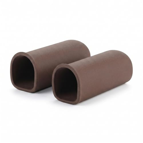 2 Pezzi Grotta per Acquario, 11 x 4 x 4 cm, Marrone | Nascondigli in Ceramica per Acquario, Grotta dei Pescis in Ceramica Zisha, per Pescis Gamberi, Ornamento, Allevamento