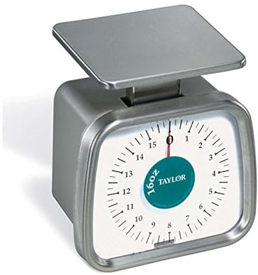 Taylor Precision Products Compact Analog Portion Control Scale (16-Ounce),Silver,TP16