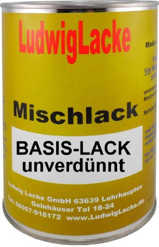 LudwigLacke 1 Liter unverdünnter Basislack Perlblau Farbcode LA5G oder D3 oder D3D3 Baujahr 1997-2010 Unilack (geeignet für VW)
