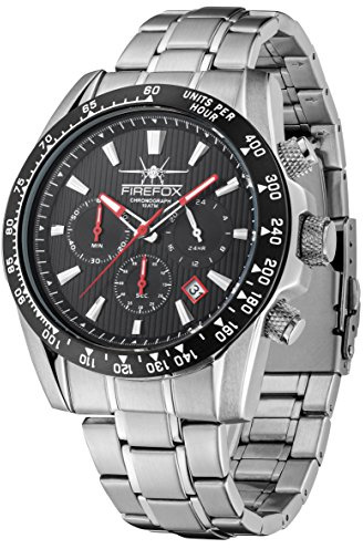 FIREFOX Sky Commander FFS23-102 schwarz Edelstahl Chronograph Herrenuhr Armbanduhr 10 ATM druckfest