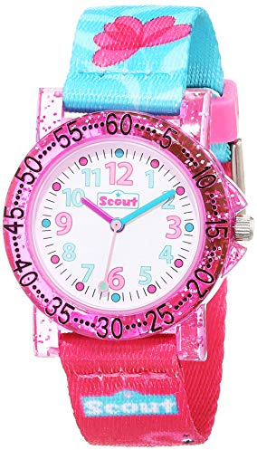 Scout Uhren Mädchen Analog Quarz Uhr mit Textilband Armband 1