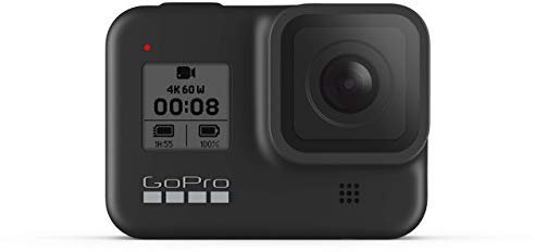 GoPro HERO8 Black - Waterproof 4K Digital Action Camera with Hypersmooth Stabilisation, Touch Screen and Voice Control - Live HD Streaming (Renewed)