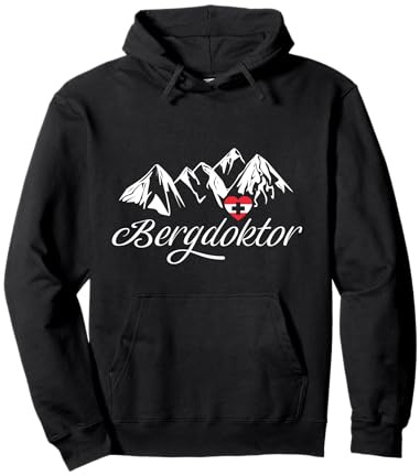 Bergdoktor Berge Alpen Apres Ski Skifahren Snowboarden Pullover Hoodie