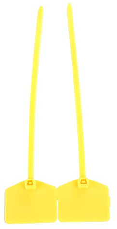 Plastic Tamper Seals, 100Pcs Security Tags Pull Ties Cable Zip Ties Fastener Price Tag Premium Self Locking Security Numbered Loop for Indoor Outdoor Craft Shows(Yellow)