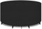 PATIO PLUS Gran mesa de jardín redonda cubierta de muebles 420D al aire libre Patio circular para silla Set impermeable Heavy Duty Jardín Cubiertas 250 x 90 cm, Negro