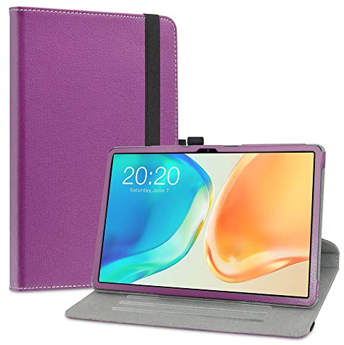 LiuShan Rotary Funda para TECLAST P20S,para TECLAST P30S, Folio Soporte PU Cuero con Funda Caso para TECLAST M40 Plus/TECLAST P20S /TECLAST P30S /TECLAST P40HD 10.1 Pulgadas Tablet,Purple